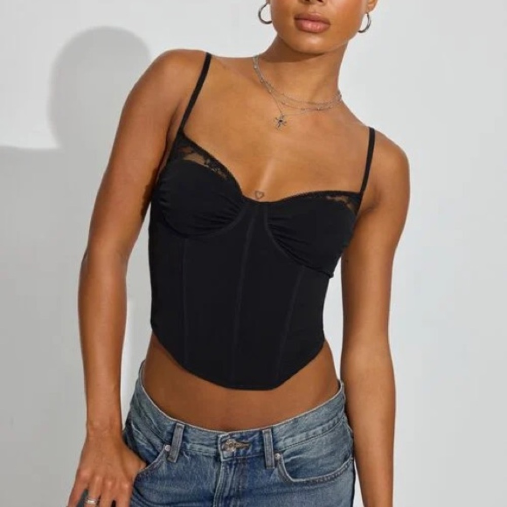 Garage Peek-a-boo bustier top
